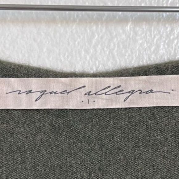 RAQUEL ALLEGRA Cashmere/Wool Sweater Vest in Dark Olive Size 1/SMALL *READ* - Picture 6 of 6